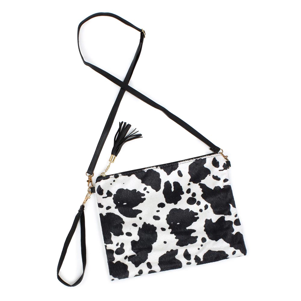Fashnzfab Cow Patterned Crossbody / Clutch Bag