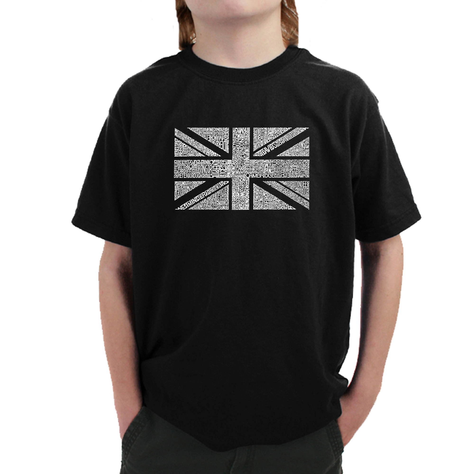 LA Pop Art Boy's Word T-Shirt - UNION JACK