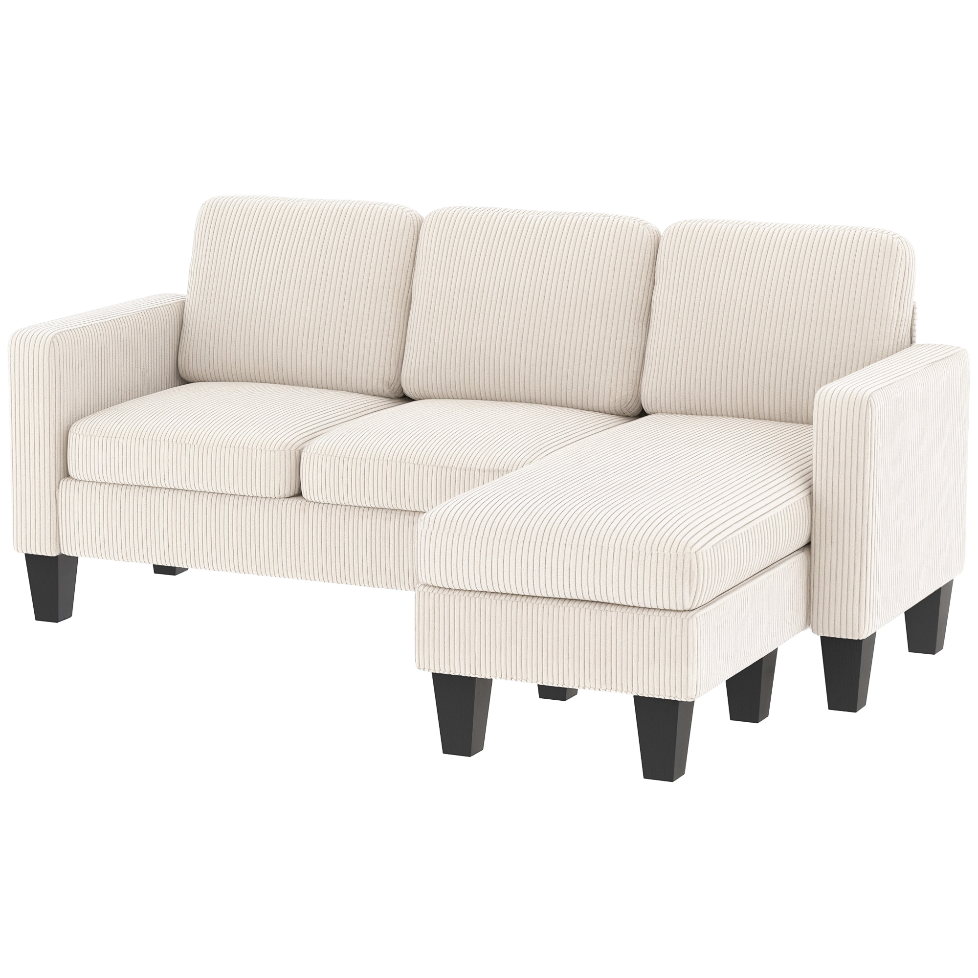 Hivvago Corner Sofa With Reversible Chaise Or Ottoman