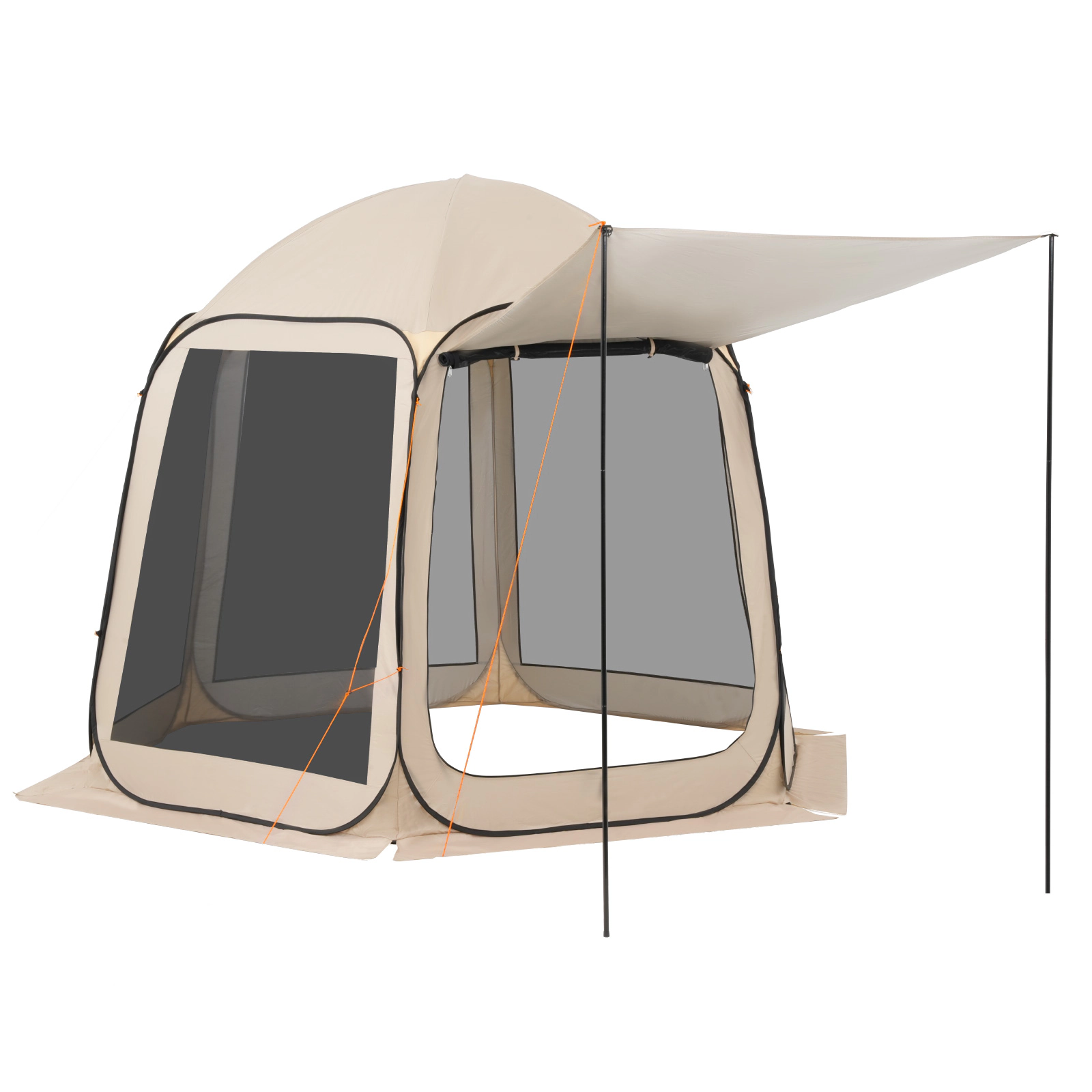 HONGGE Screen House Tent Pop Up Screen Tent with Extended Awning Portable Screened in Canopy with Carry Bag Netting