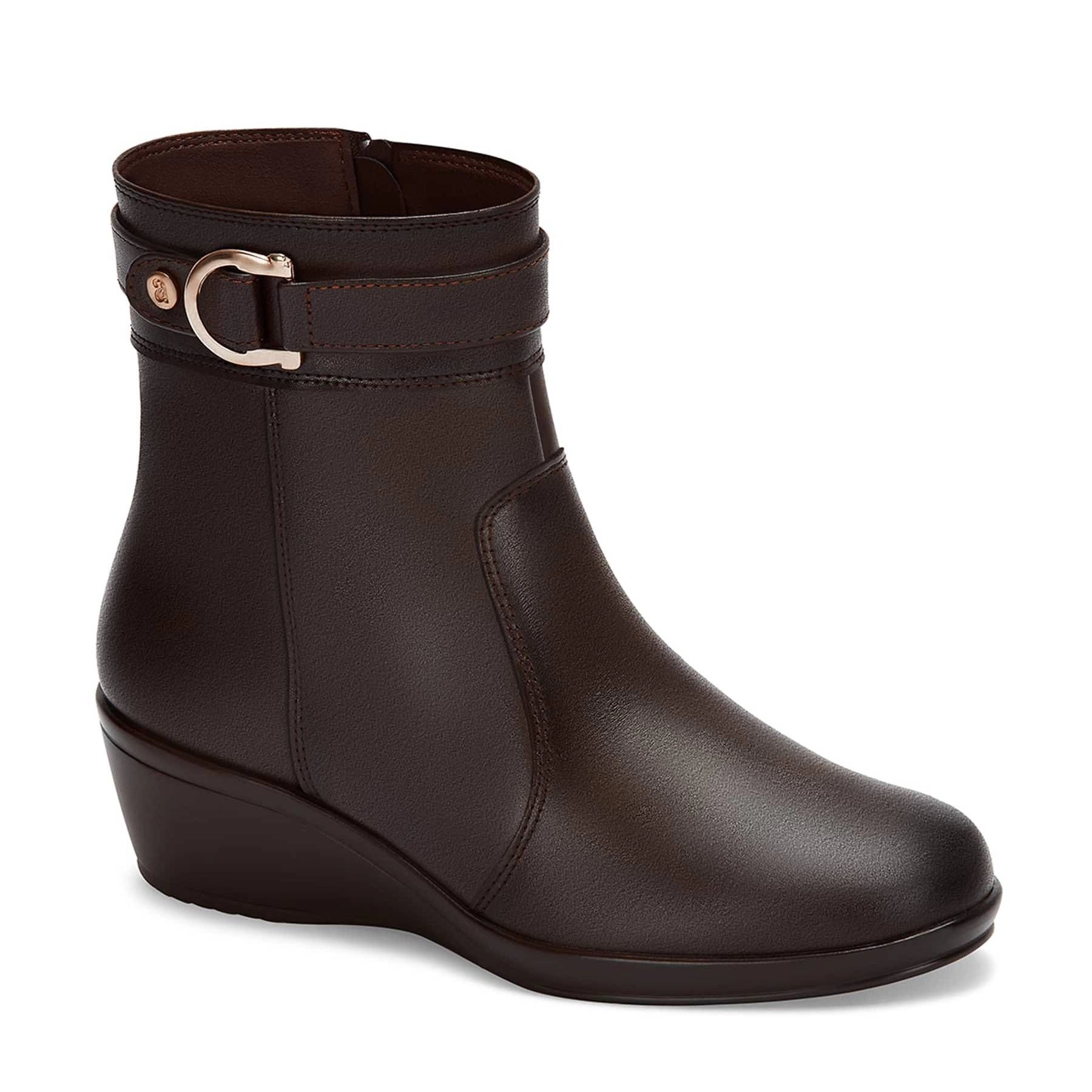 Andrea Leather Booties For Women