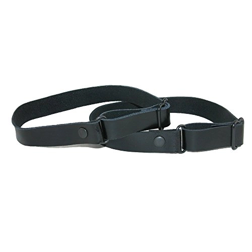 CTM® Men's Coated Leather Solid Color Adjustable Armband Sleeve Garter