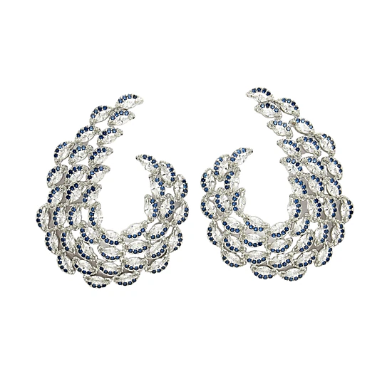 AGP PARIS Womens Diva Cubic Zirconia Cloudy Drop Earrings