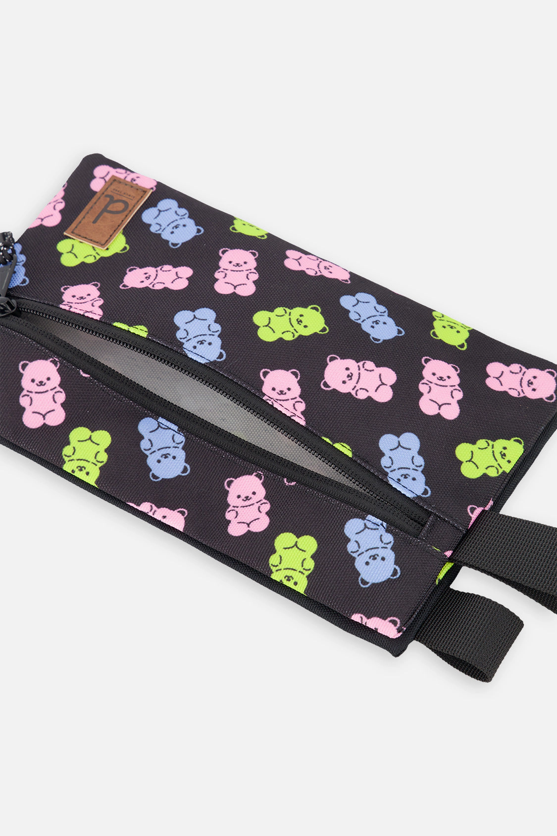 Deux par Deux Girls Gummy Bear Print Double-Compartment Pencil Case