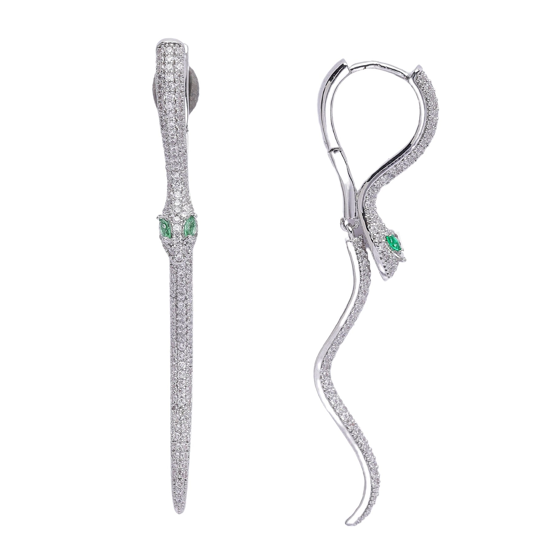 AGP PARIS Womens Diva Bold Snake Drop Earrings