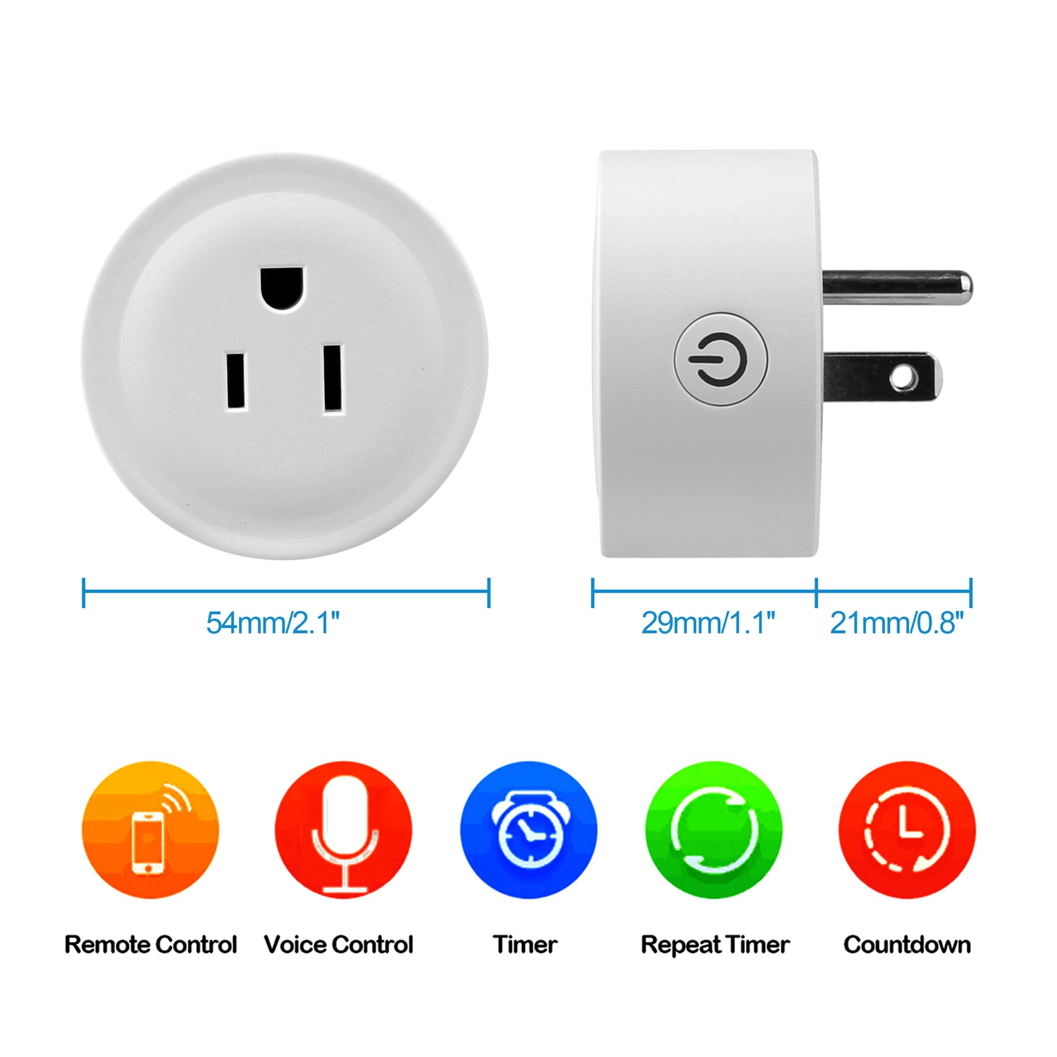 GBruno WiFi Smart Plug With Voice Control