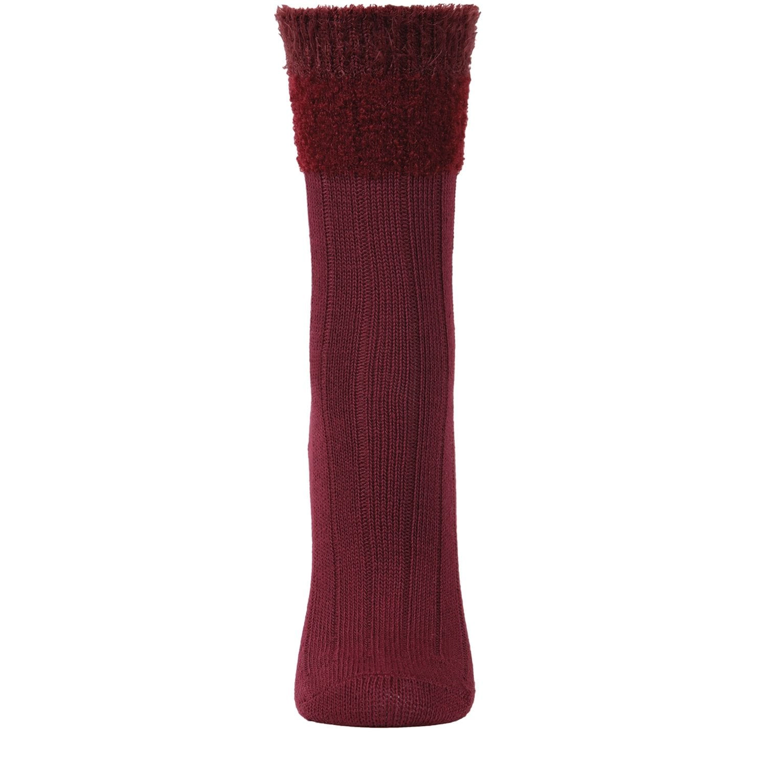 MeMoi Women's Parfait Striped Fuzzy Cuff Crew Socks