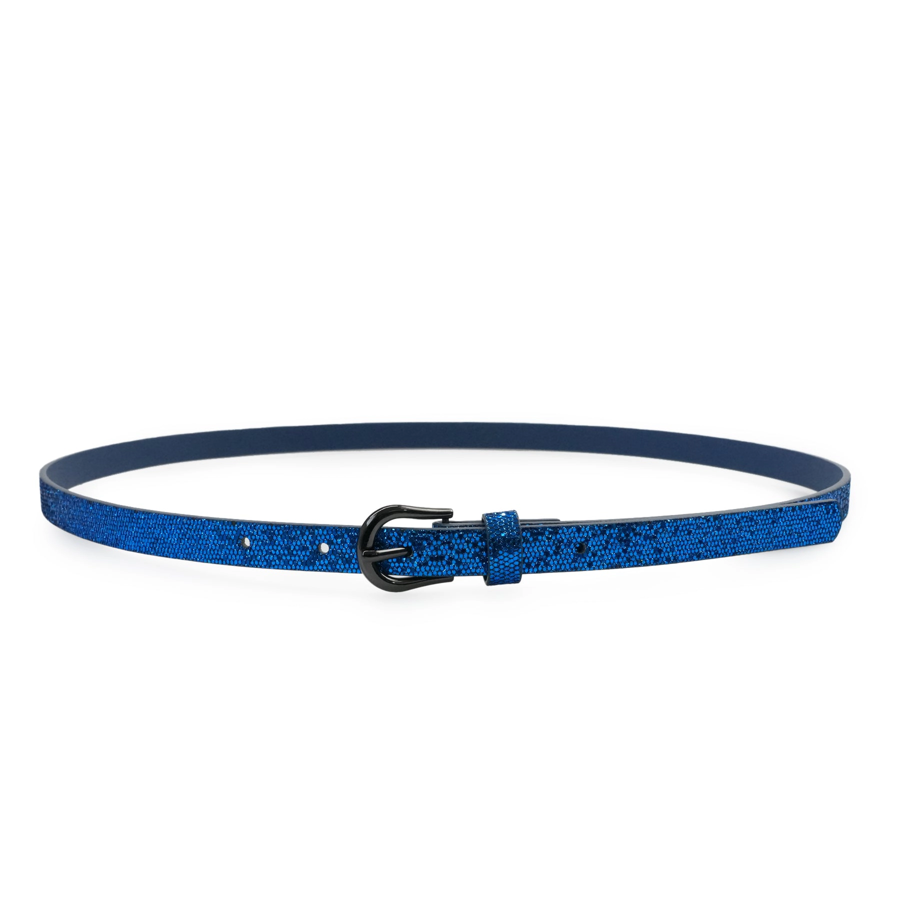 AGP PARIS Electric Blue Snake Print Women's Belt