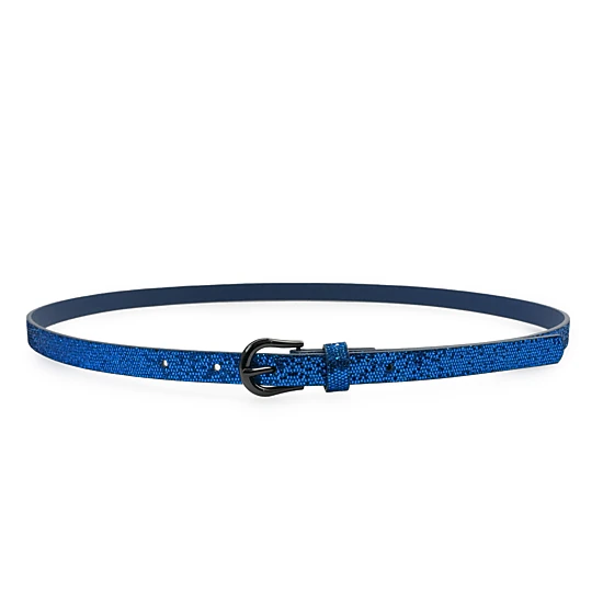 AGP PARIS Electric Blue Snake Print Women's Belt