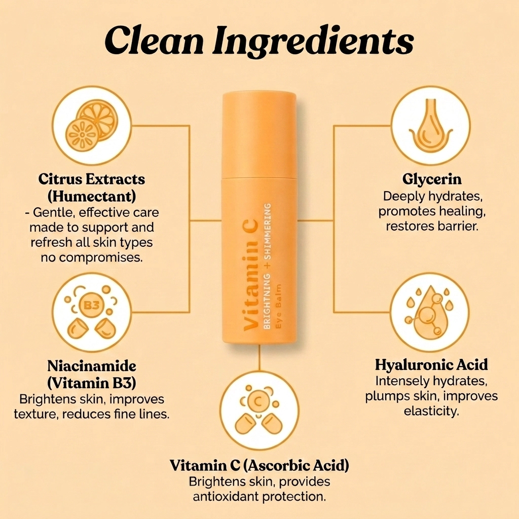 Lovery Vitamin C Brightening + Shimmering Eye Balm - Korean Skin Care Radiance Stick