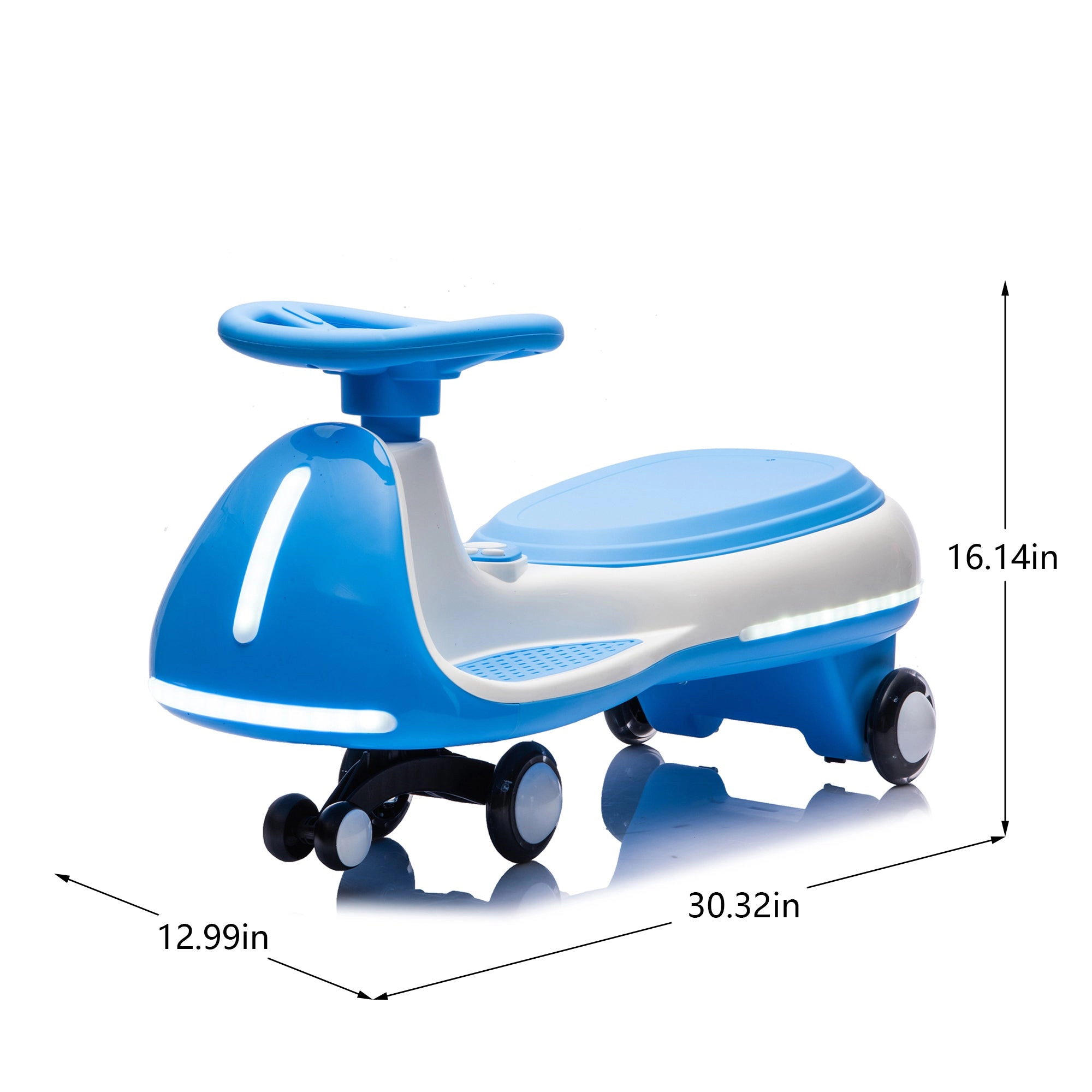 GBruno 2-in-1 12V Electric Wiggle Ride On Car