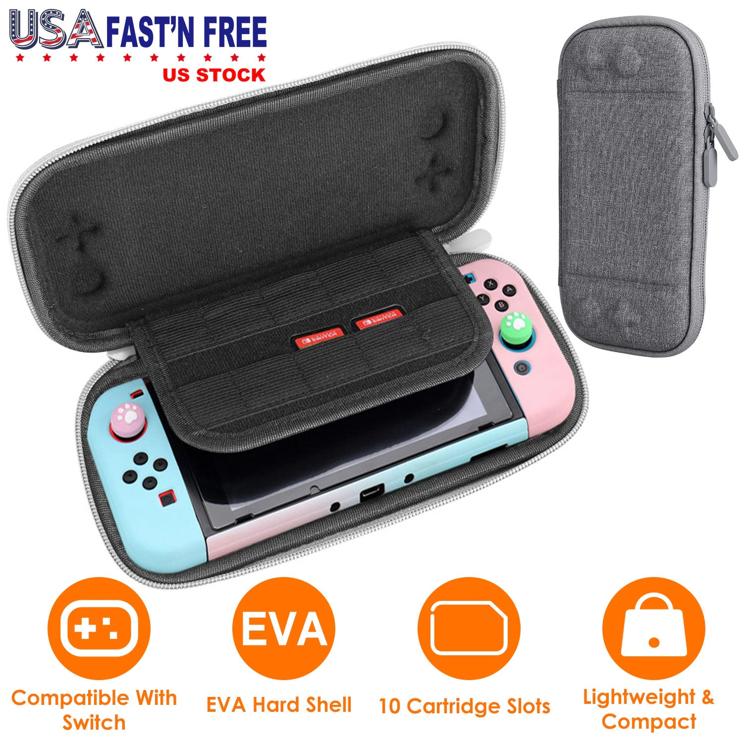 GBruno EVA Hard Shell Nintendo Switch Carrying Case
