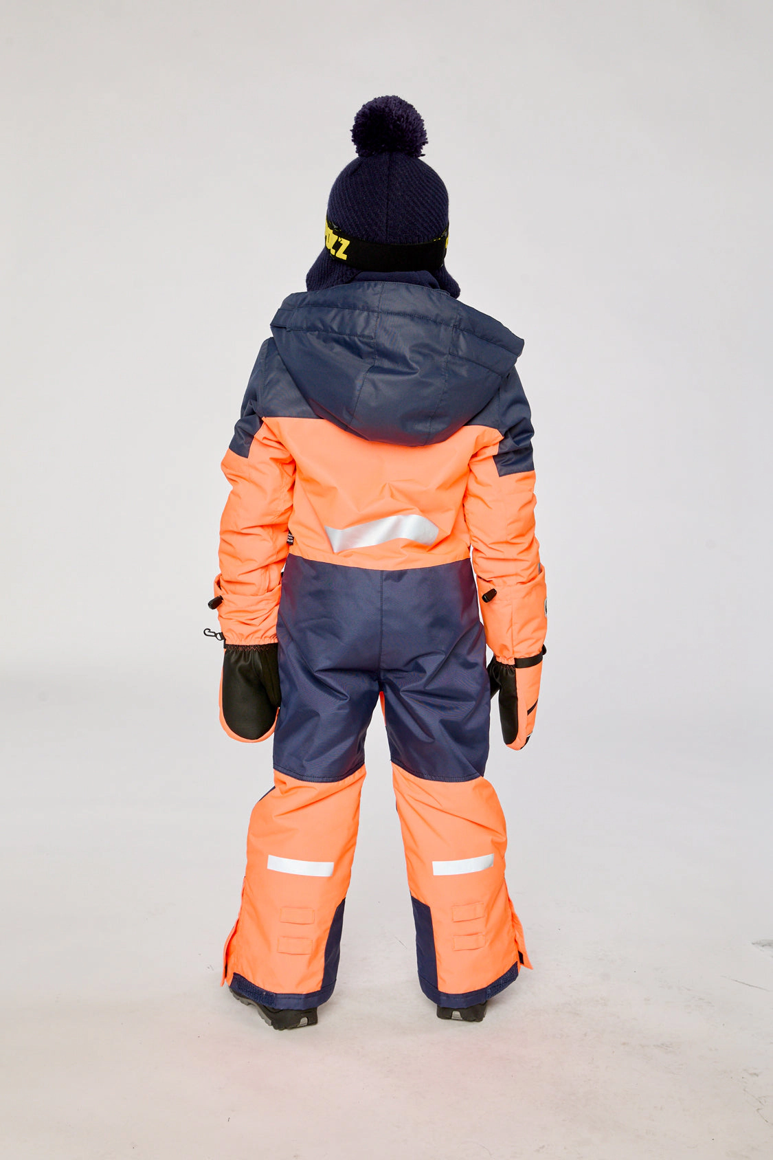 Deux par Boys One Piece Teknik Hooded Snowsuit with Expandable Sleeves
