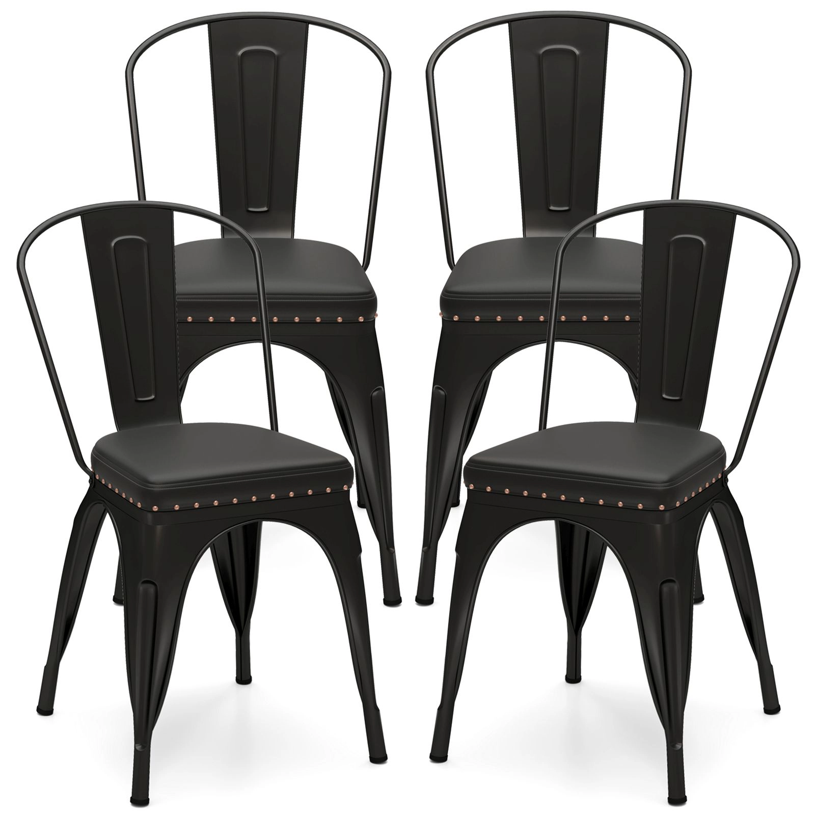 SlickBlue Stackable Cushioned Dining Chairs Set of 4