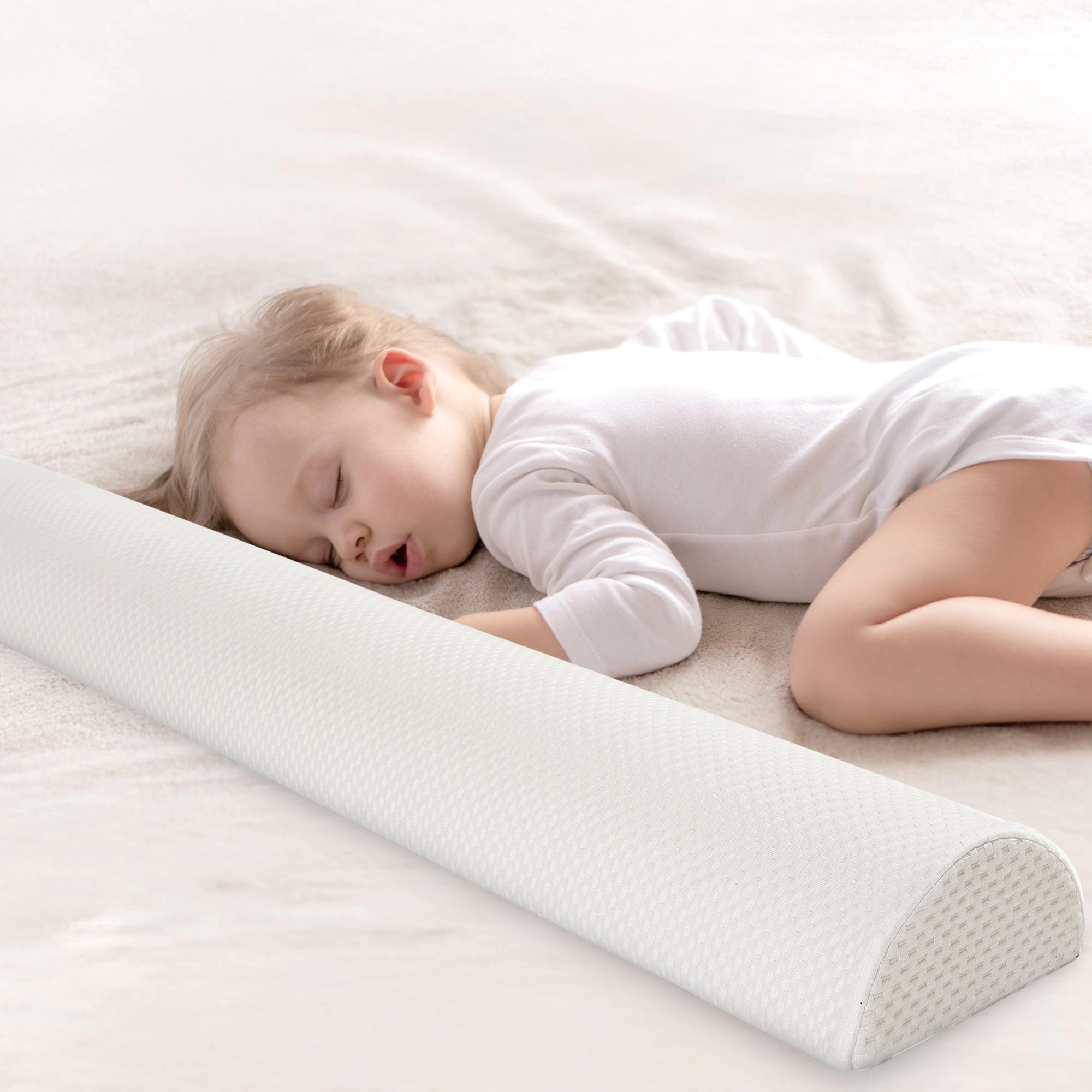 Cheer Collection Toddler Guardrail with Washable Waterproof Cover