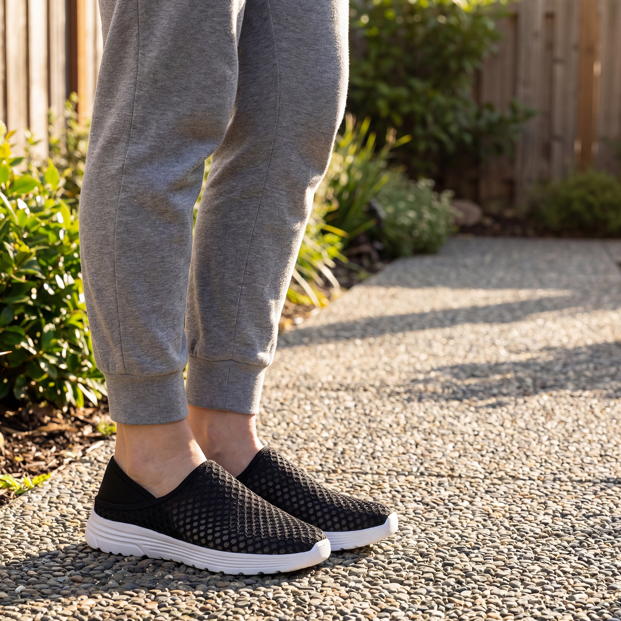 BLISSFUL STEP Women's Casual Two Ways Lightweight Breathable Unisex Slip-on Shoes