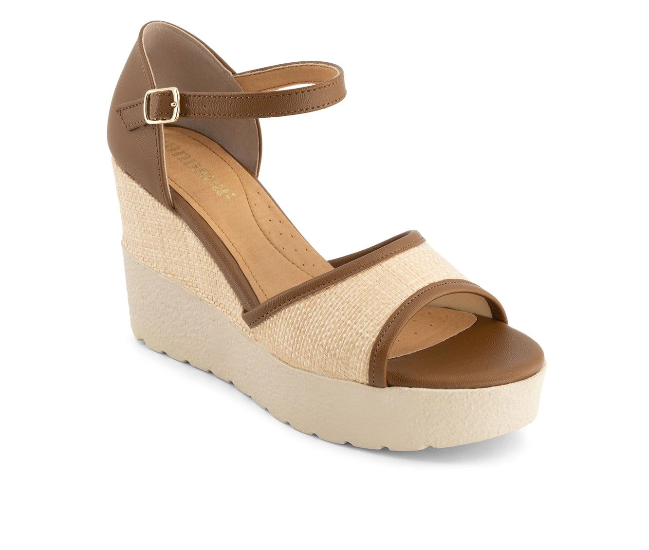 Andrea Womens Wedge And Platform Ankle Strap Sandals