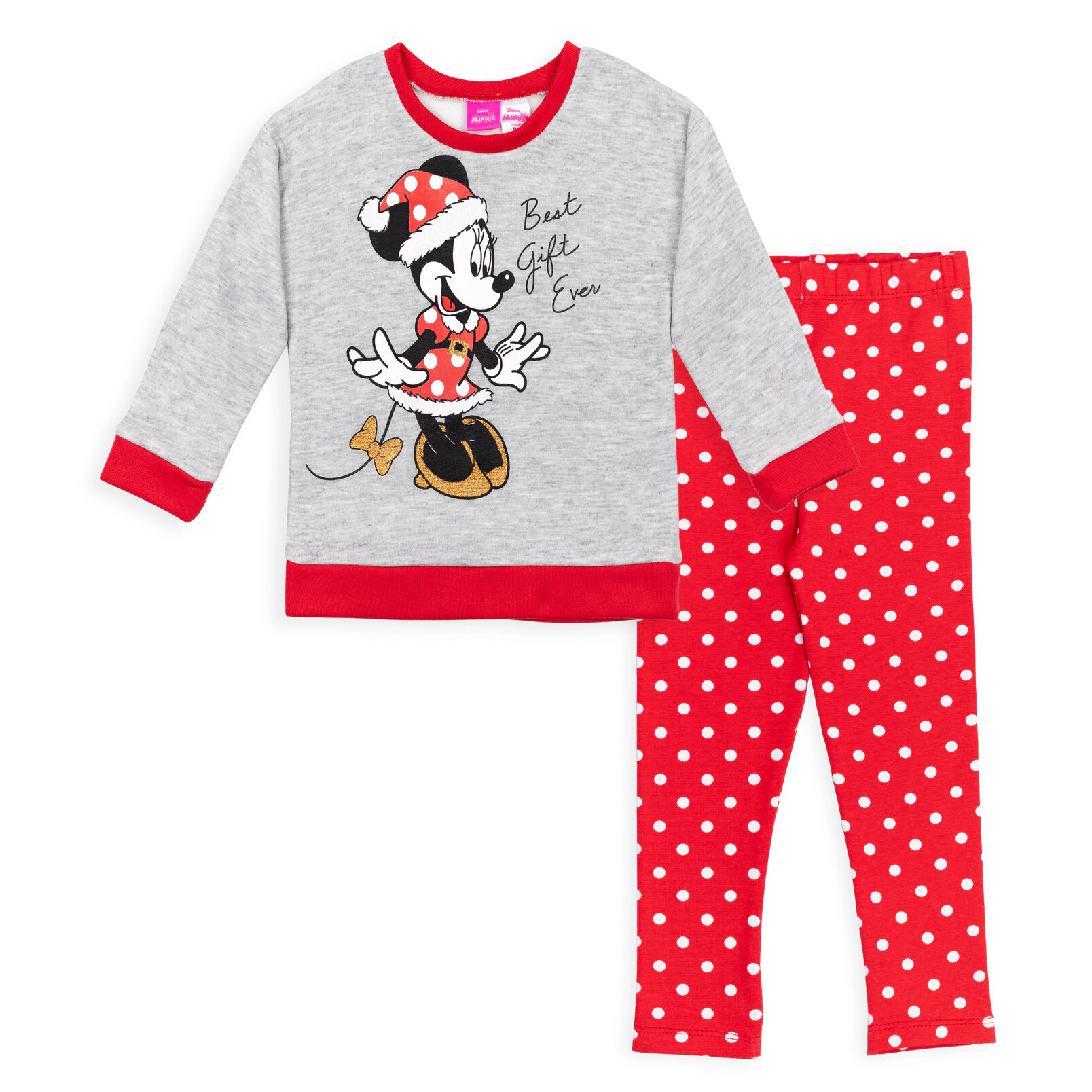 Disney Minnie Mouse Girls' Holiday 2-Piece Sweatshirt and Leggings Set