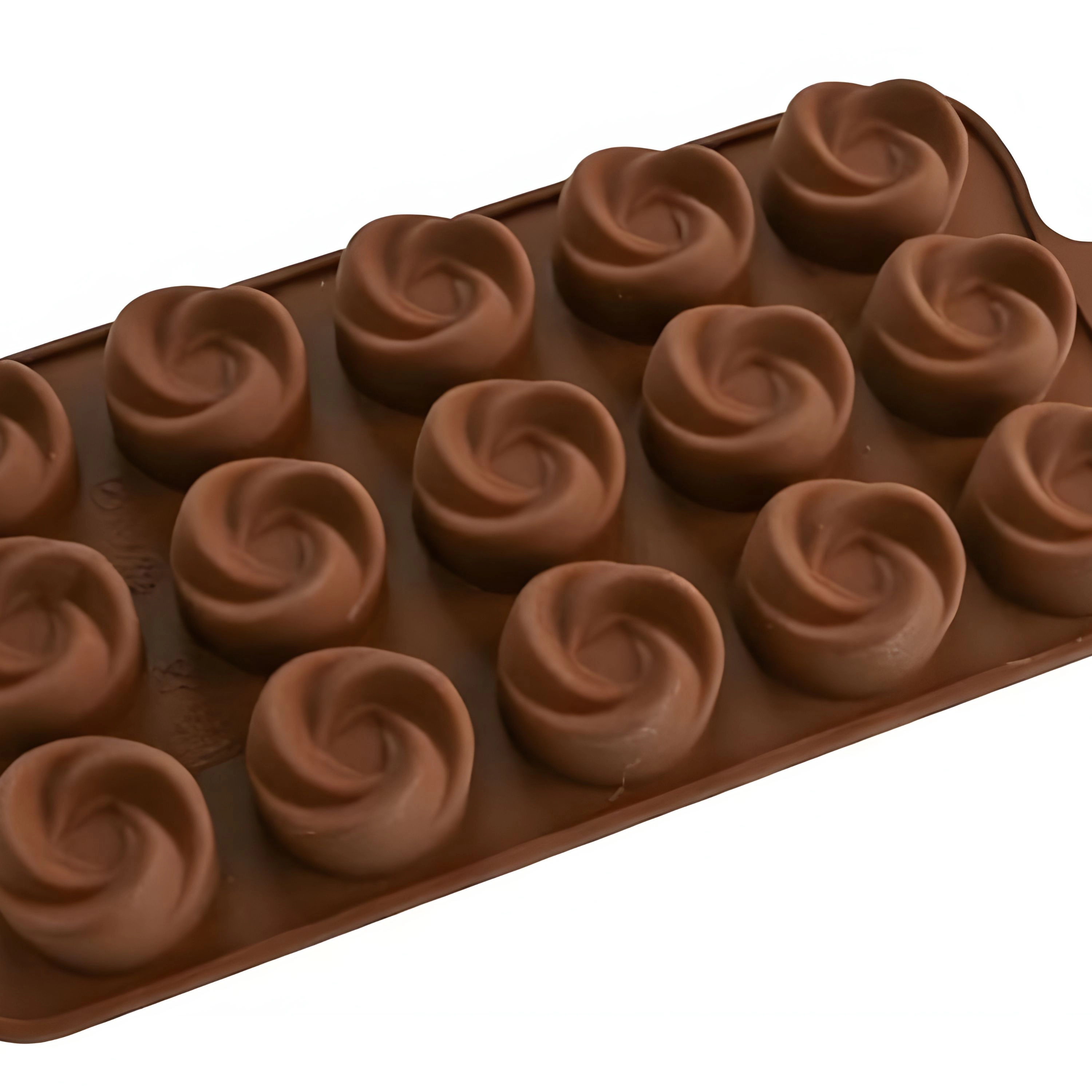 Kitcheniva 4.0 x 8.2 Inch Silicone Flower Design Chocolate Mold