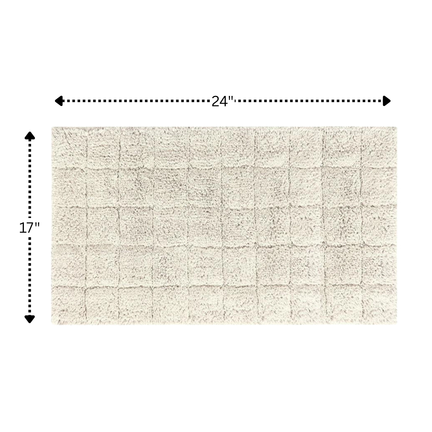 Summer Tile 220 GSF Non Skid Back Bath Rug 17in x 24in by Knightsbridge