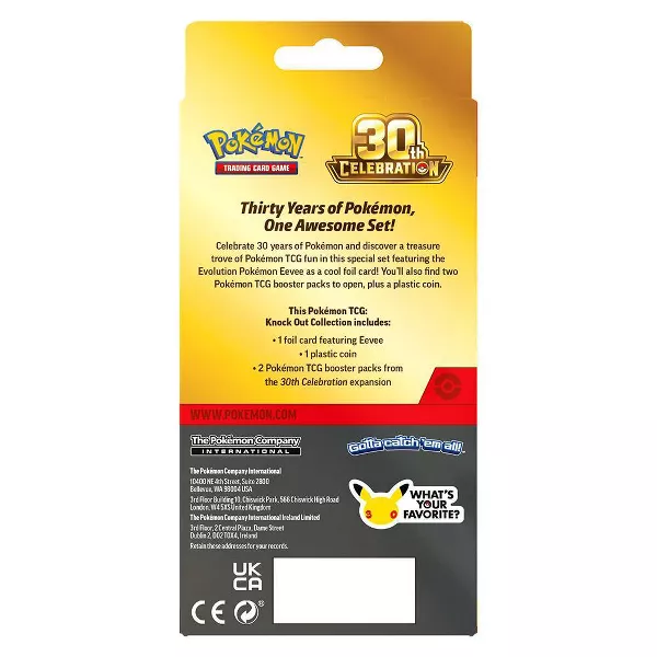 Pokémon Trading Card Game 30th Celebration Knock Out Collection