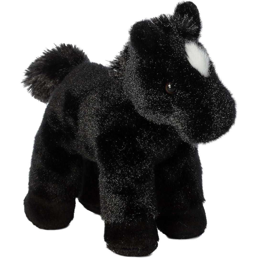 Aurora Mini Flopsie Beau Black Stallion Horse 8-Inch Stuffed Animal Plush