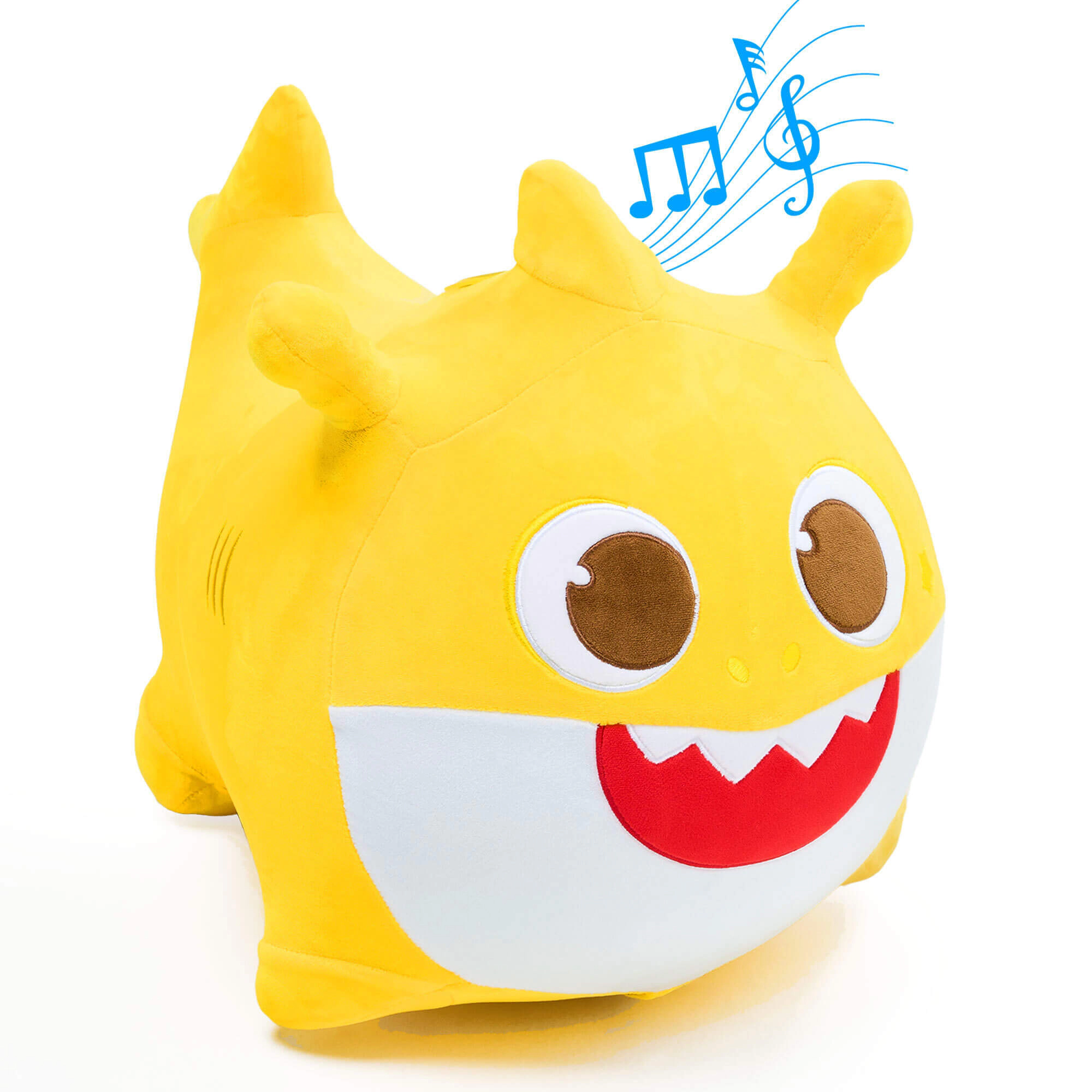 Pinkfong Kids Baby Shark Musical Bouncy Ride-On Toy - Soft Plush Hopper with Iconic Song