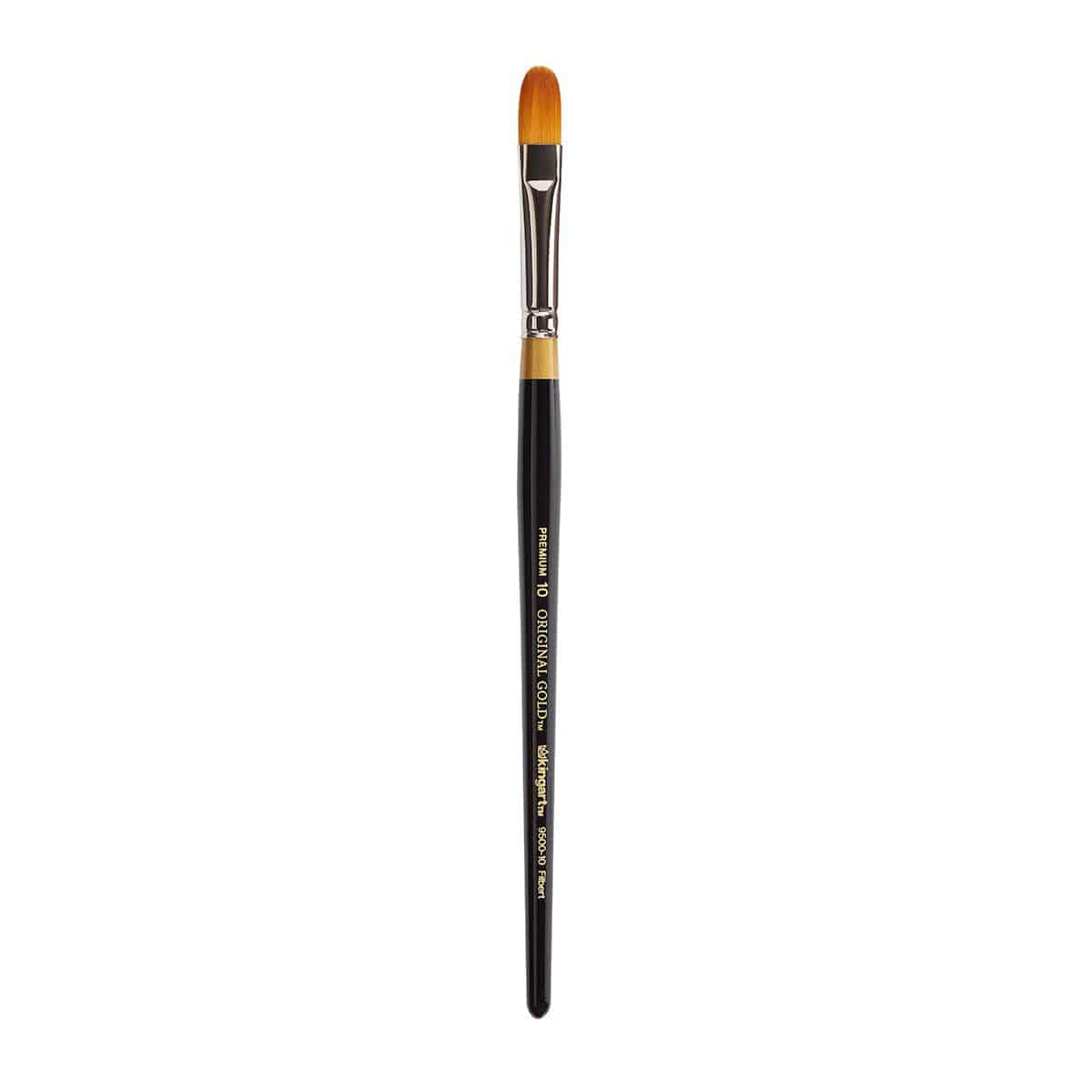 KINGART Original Gold 9500 Filbert Golden Taklon Brush - Size 10