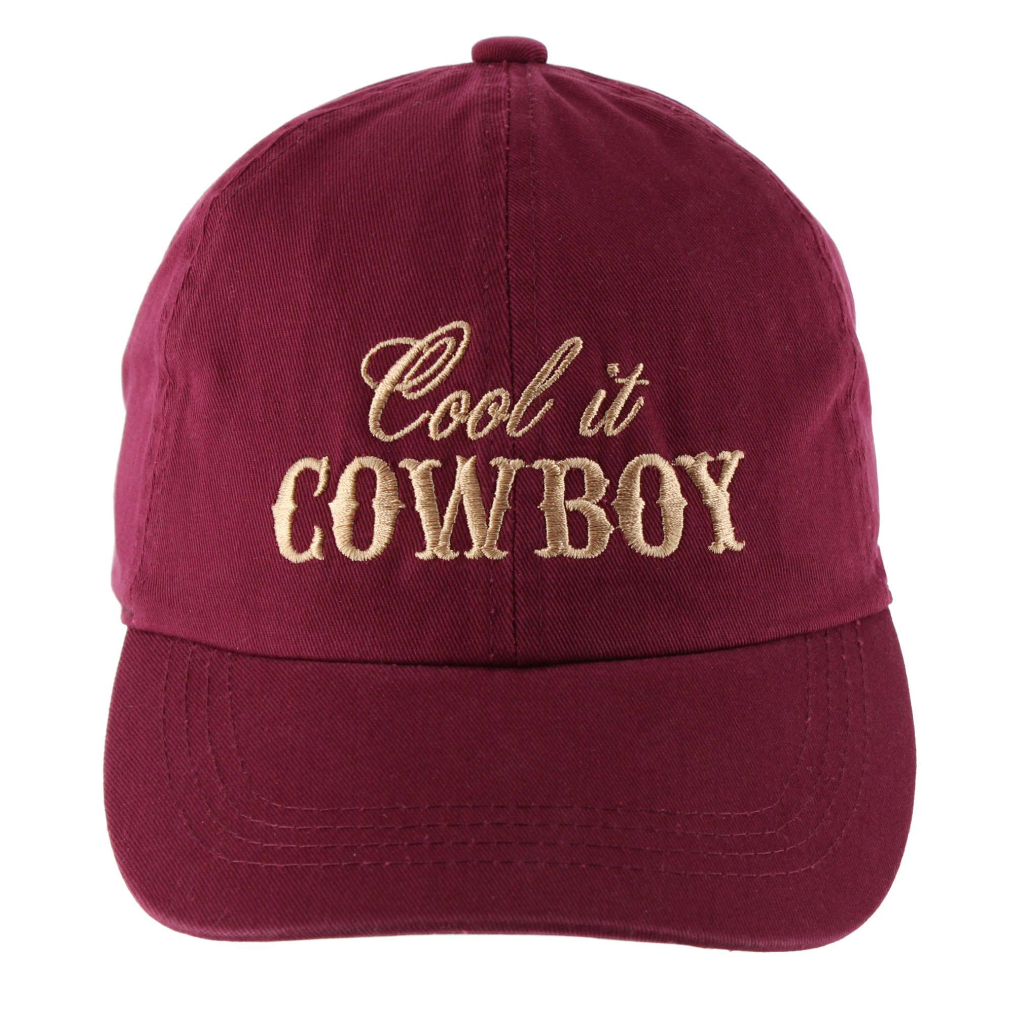 CTM® Women's Cool It Cowboy Embroidered Baseball Cap