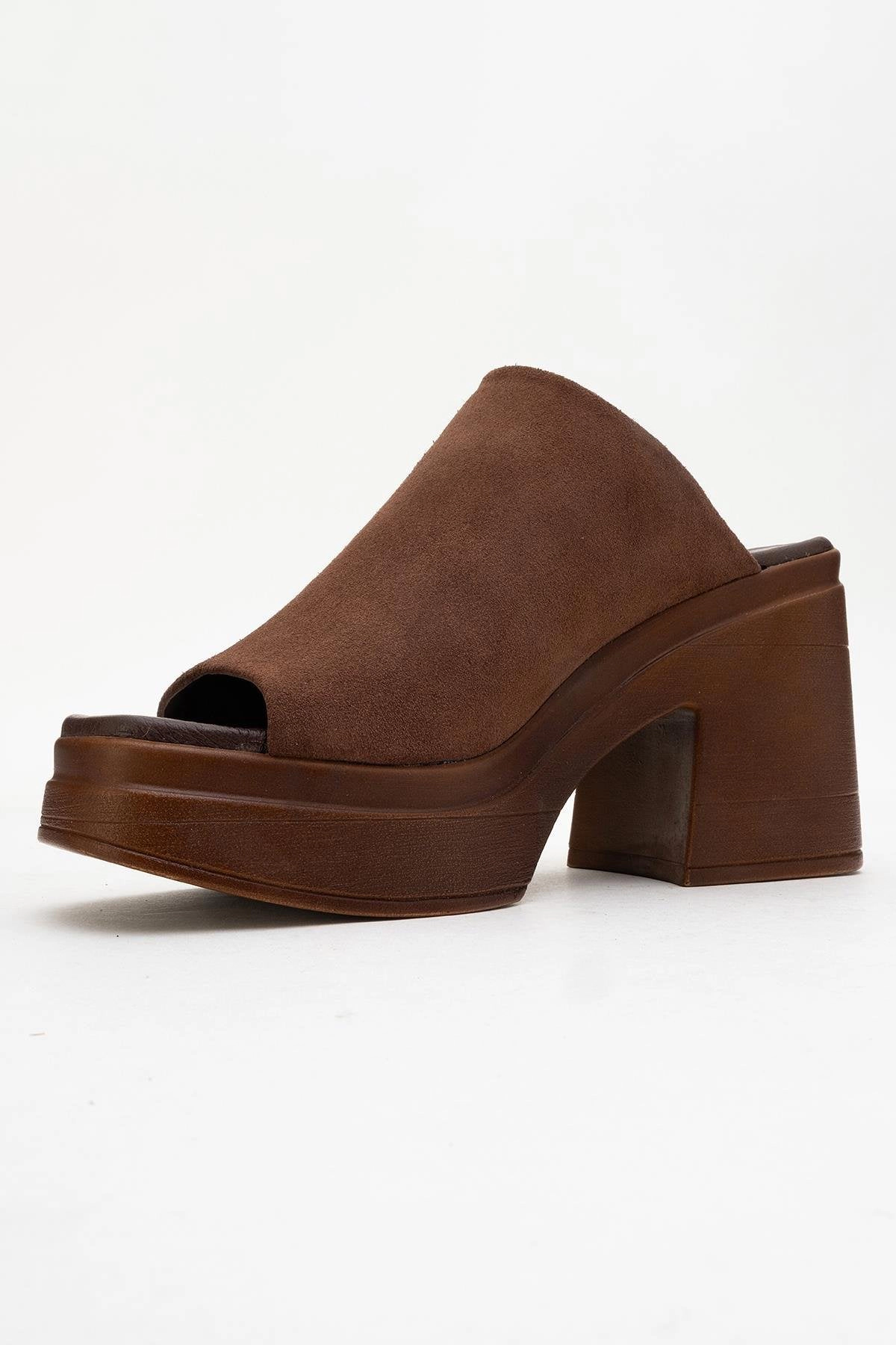Forever & Always Womens Nola Leather Platform Mules