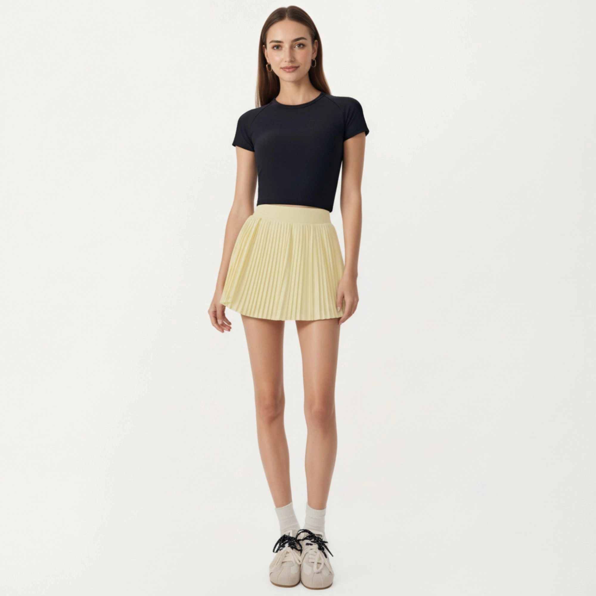 Anna-Kaci Women's Short Sleeve Cropped Active Top with Open Back Tie Detail and Stretch Fit