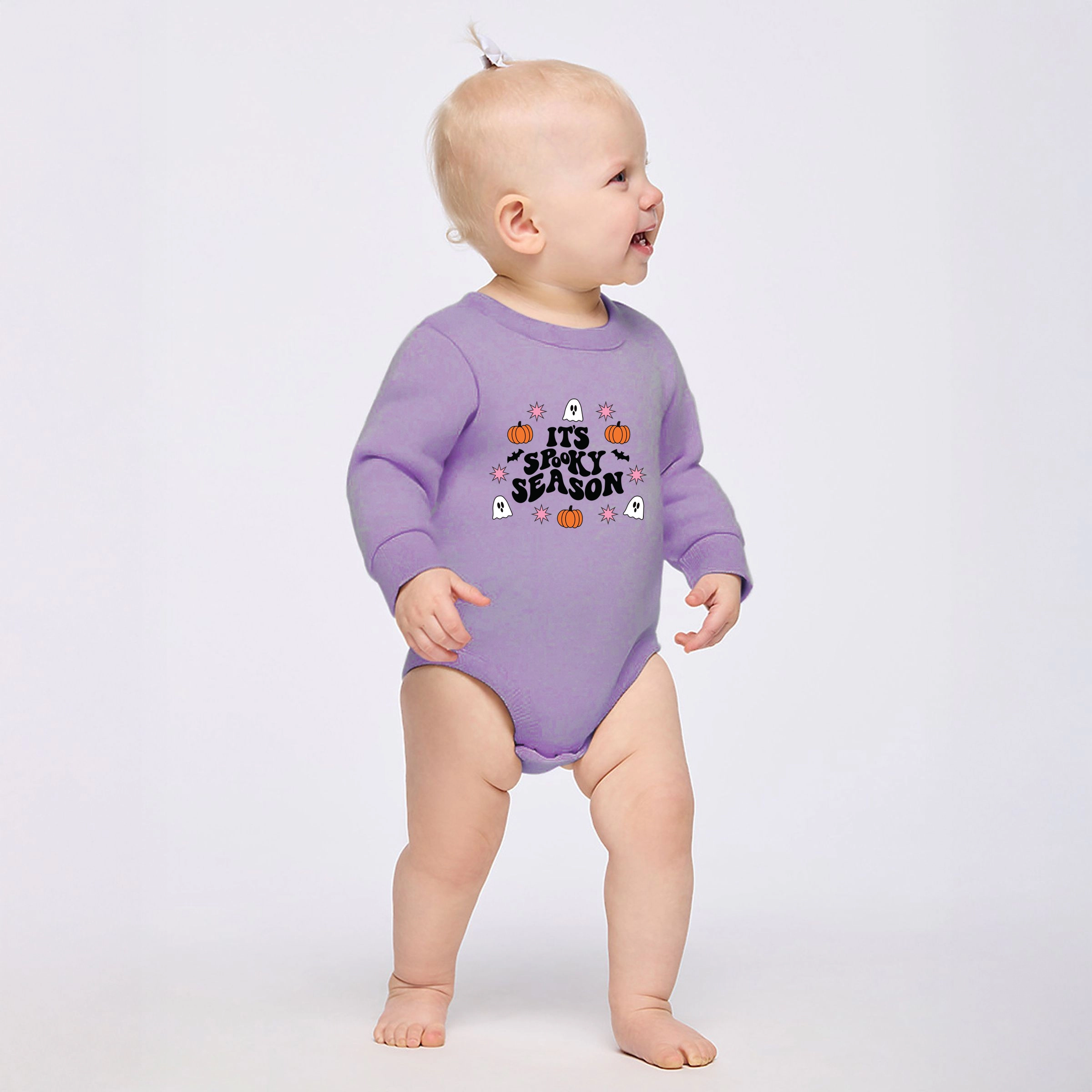 The Juniper Shop - Infant Fleece BodySuit It's Spooky Season Ghost