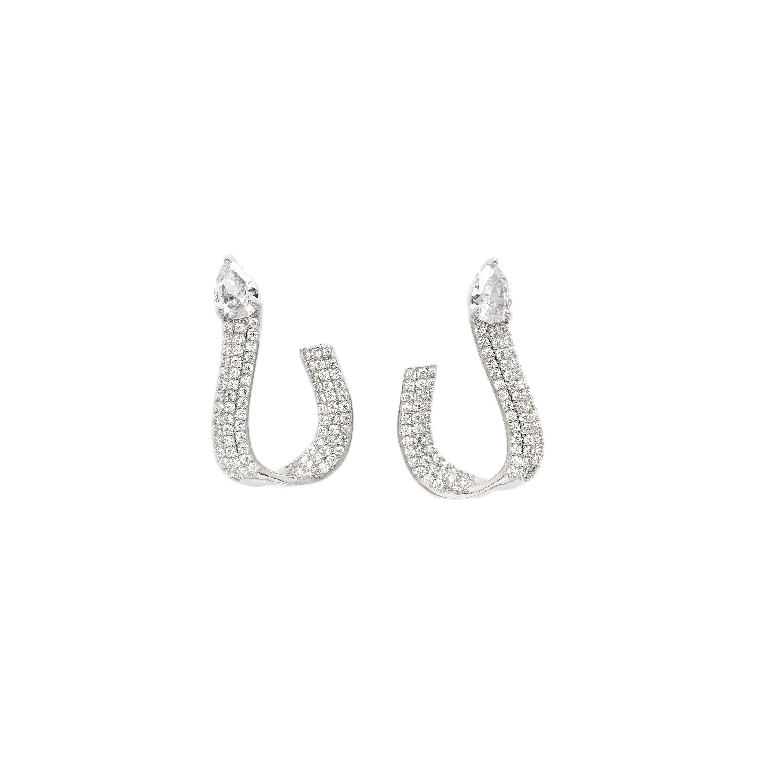 AGP PARIS Shimmering Charm Horseshoe Womens Necklace and Earrings Set