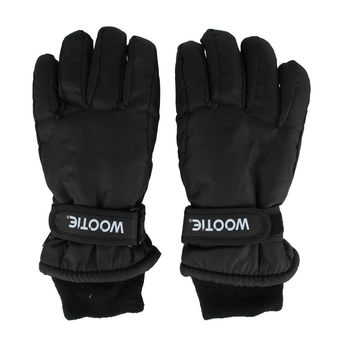 CTM Kids' Solid Color Winter Ski Glove with Wrist Strap by Wootie