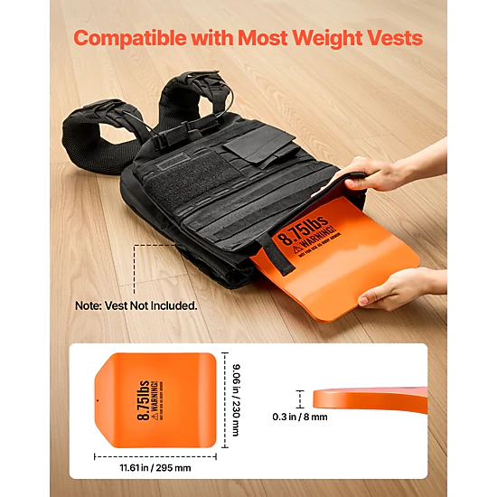 HONGGE Curved Weight Vest Plates Pairs Premium Steel Tactical Weighted Plates for Vest Ergonomic Design for Strength