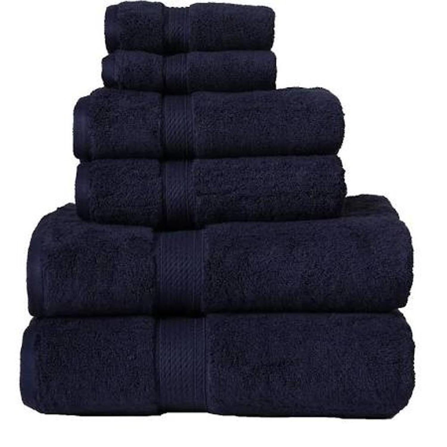 Cozy Home 100% Cotton 6 Piece Towel Set Navy