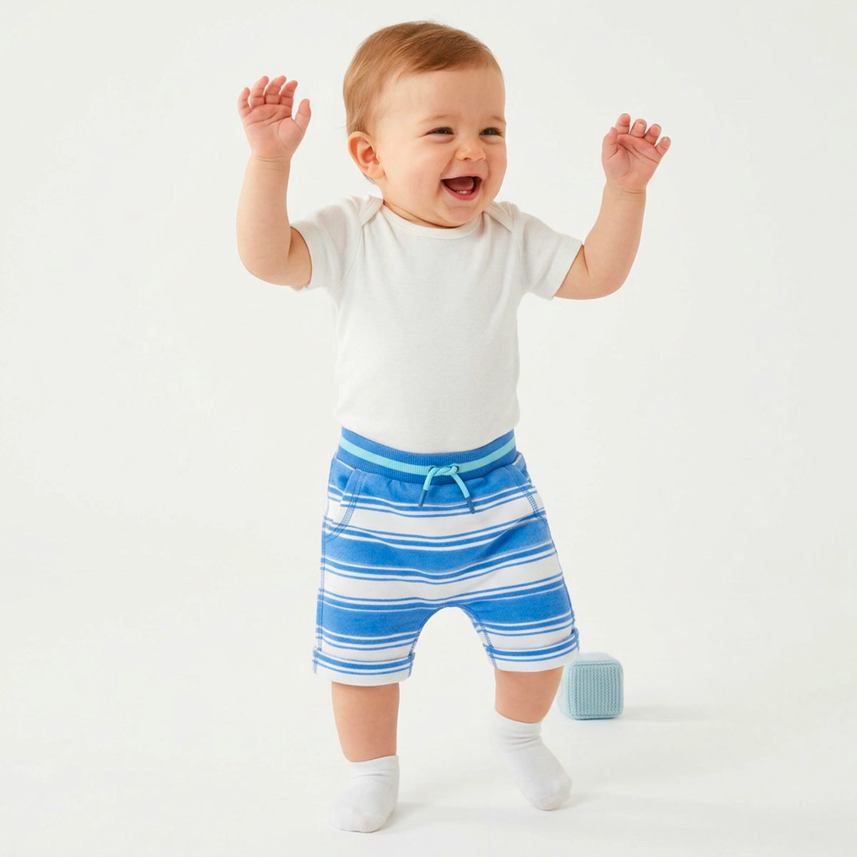 Rockets of Awesome Stripe Cuff Short For Baby Boy