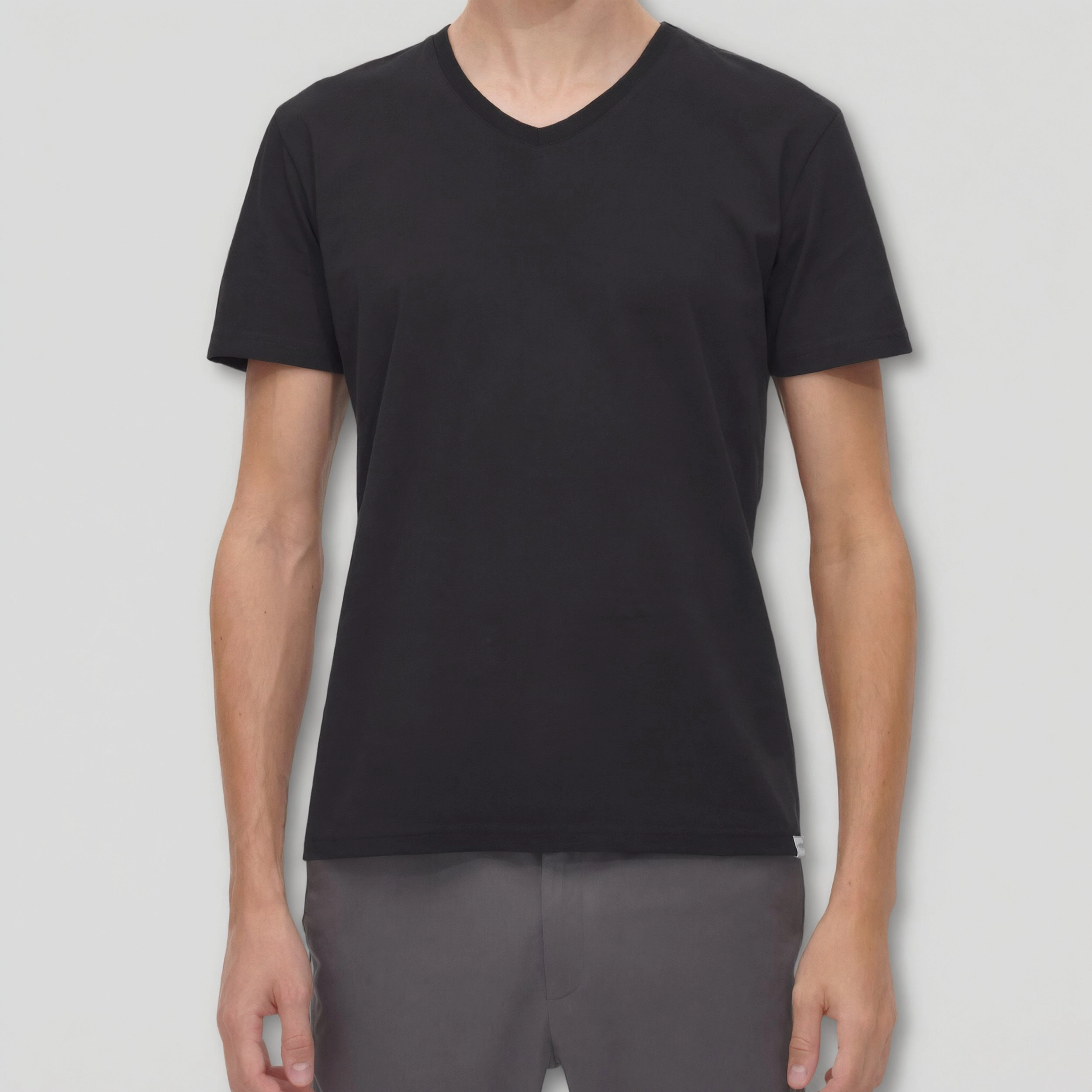 COOFANDY Mens Casual V Neck Short Sleeve T-Shirts  Solid Slim Fit Basic Tees