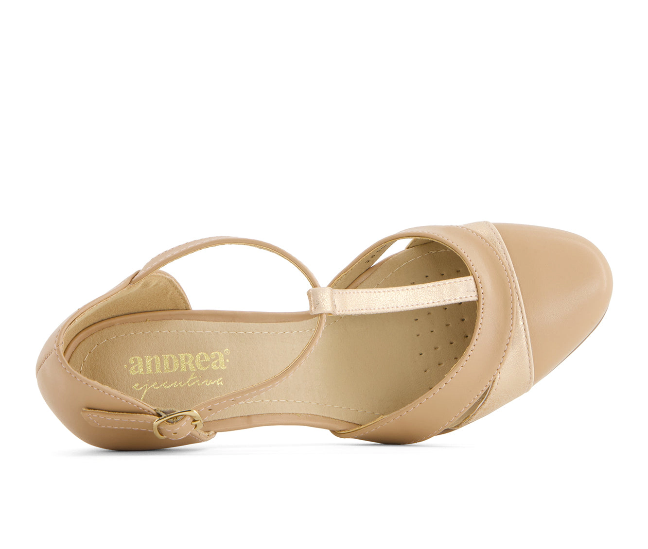 Andrea Womens T-Strap Bicolor Pumps