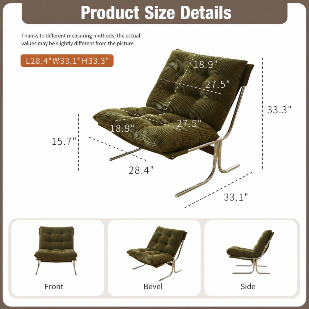 GOODSILO Comfortable Faux Leather Accent Chair
