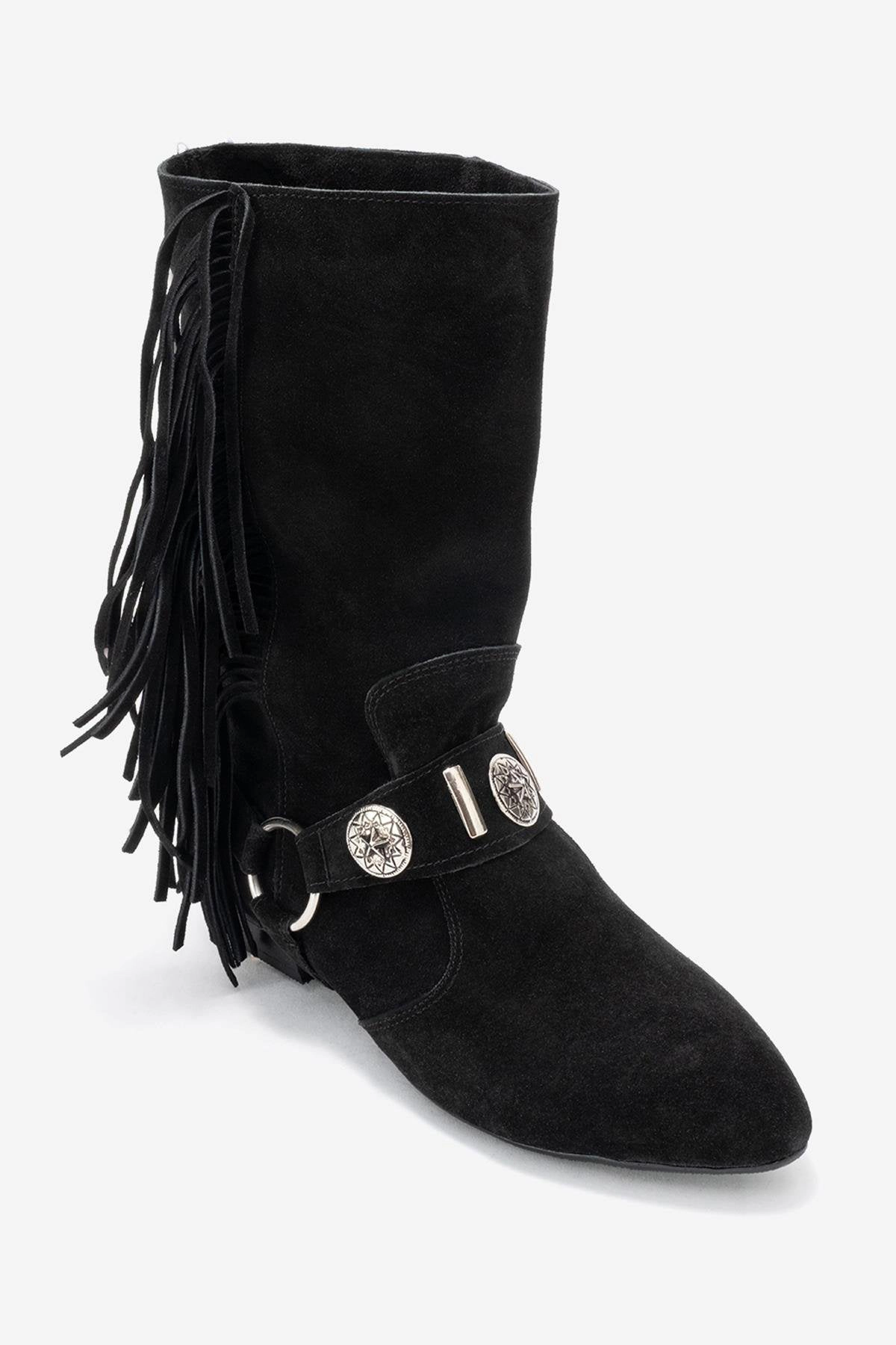 Forever & Always Womens Selora Leather Buckle Western Boots