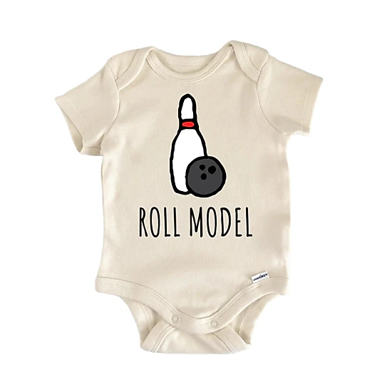 NOFO VIBES Unisex Bowling Bowler Roll Model Infant Gift Baby Bodysuit
