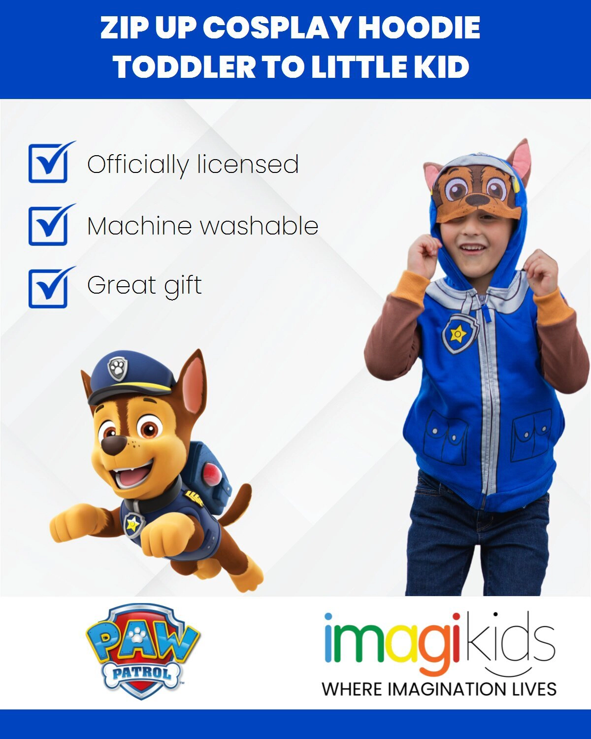 Paw Patrol Cosplay Fleece Zip-Up Hoodie
