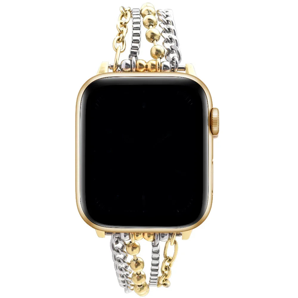 Posh Tech Womens Leo Stainless Steel Band for Apple Watch