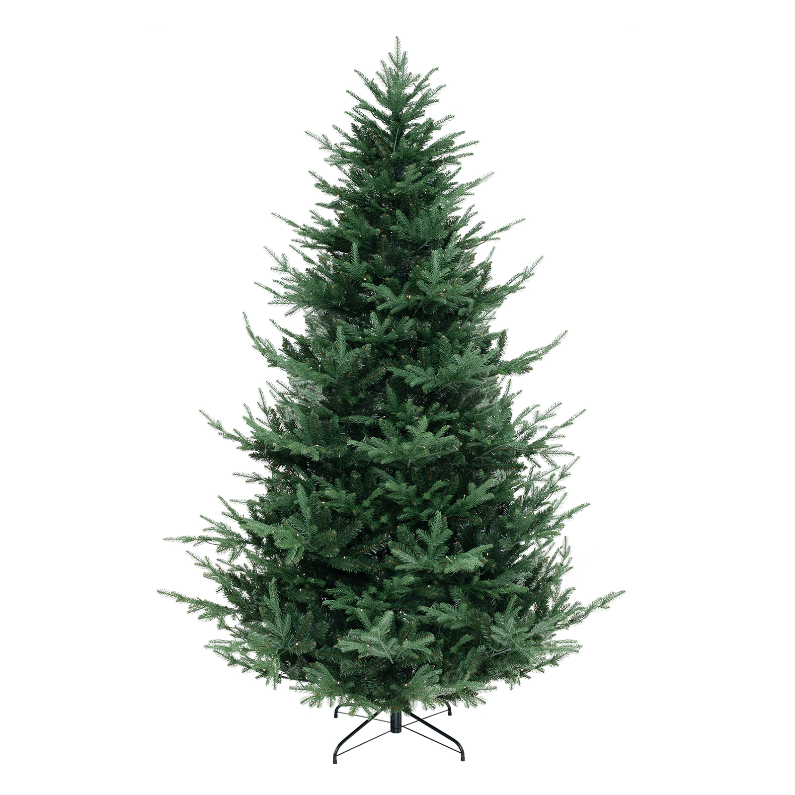 LJG Pre-Lit Artificial Hinged Xmas Tree with 1480 PVC and PE Branch Tips