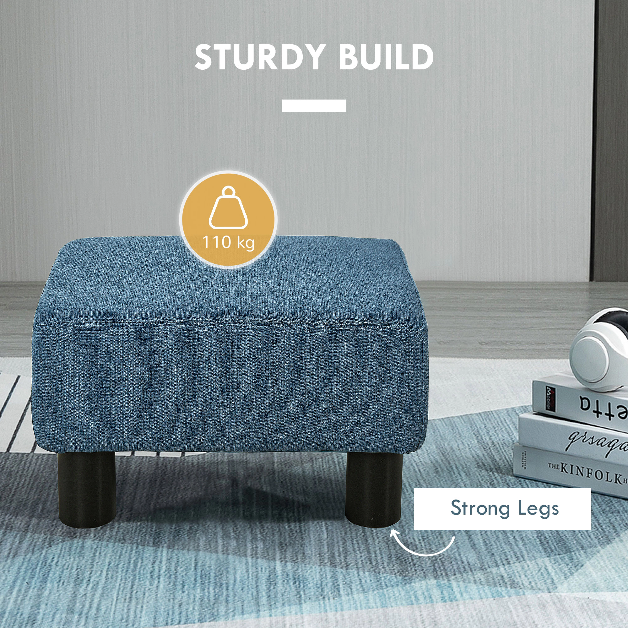 Hivvago Cube Ottoman Foot Stool For Living Room