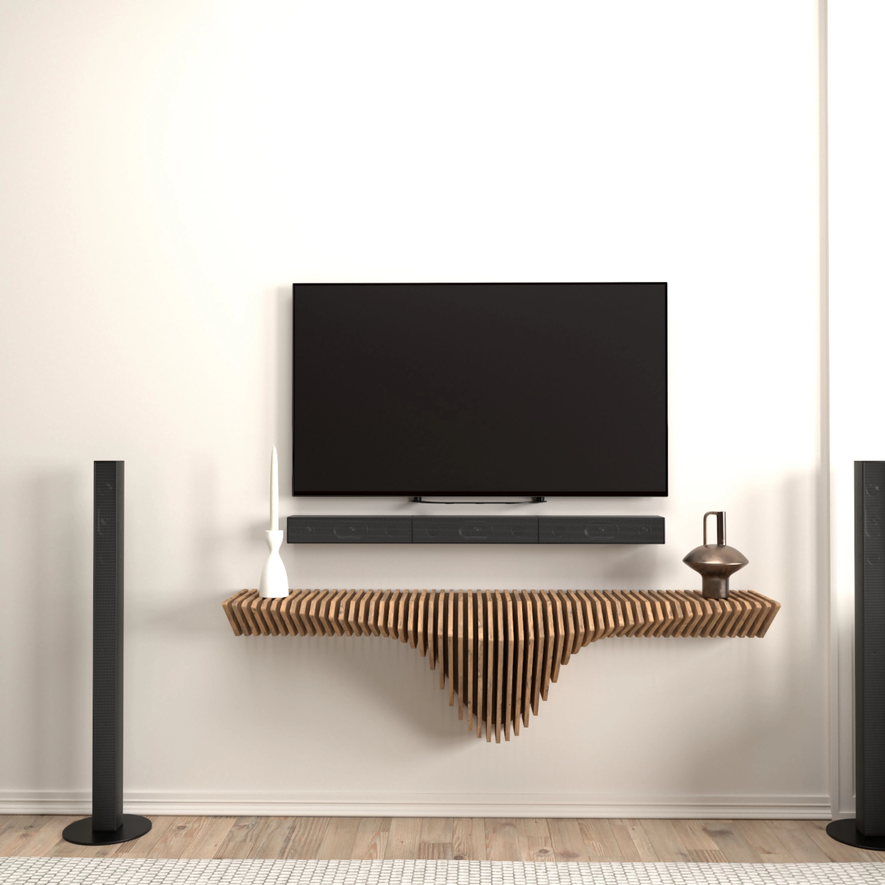 Wear Sierra 50'' Geometric Floating Wall Shelf