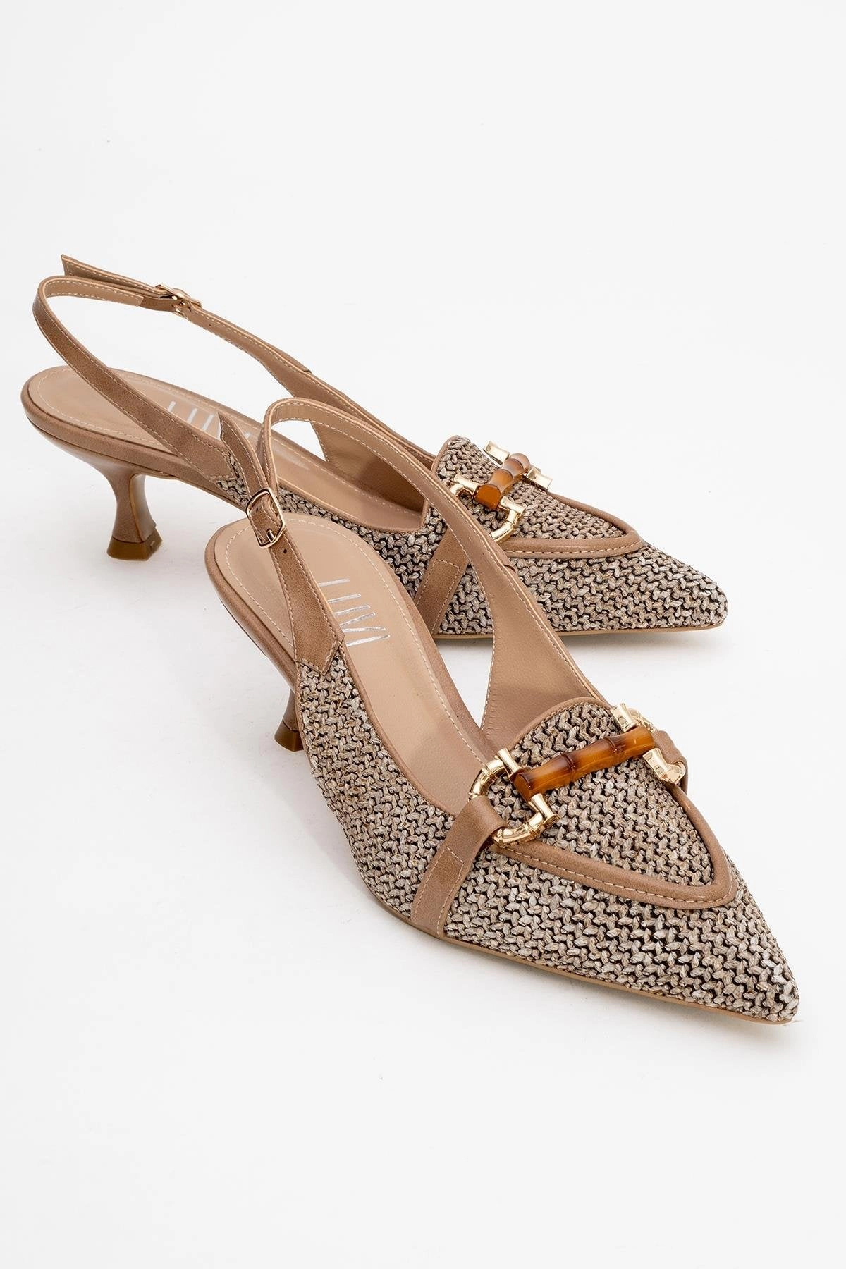 Prologue Shoes Womens Osca Pointed Toe Buckled Slingback Pump