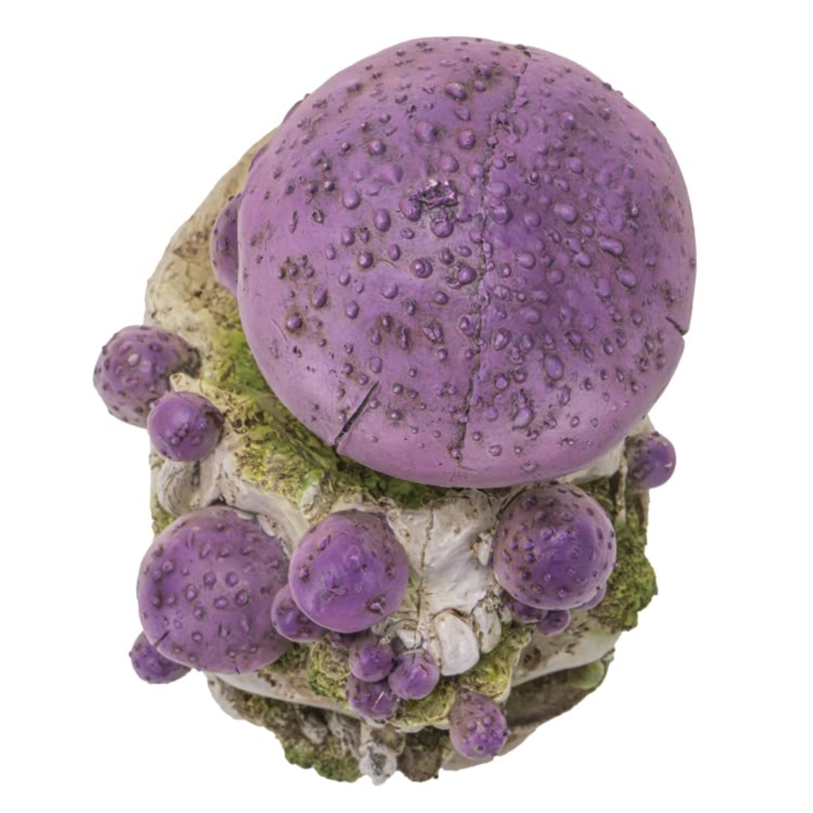 Pacific Giftware Skull with Purple Mushrooms Figurine 8.7 inch Tall Resin Halloween Home Decor
