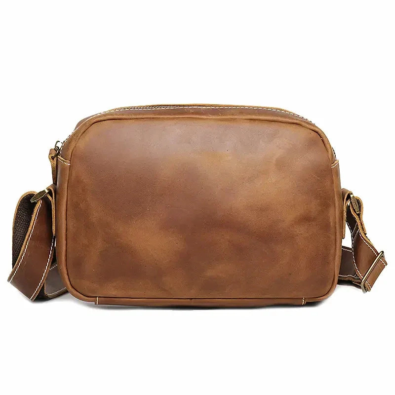 Steel Horse Leather Unisex Soren Vintage Leather Crossbody Bag Sling | Versatile and Durable Leather Bag